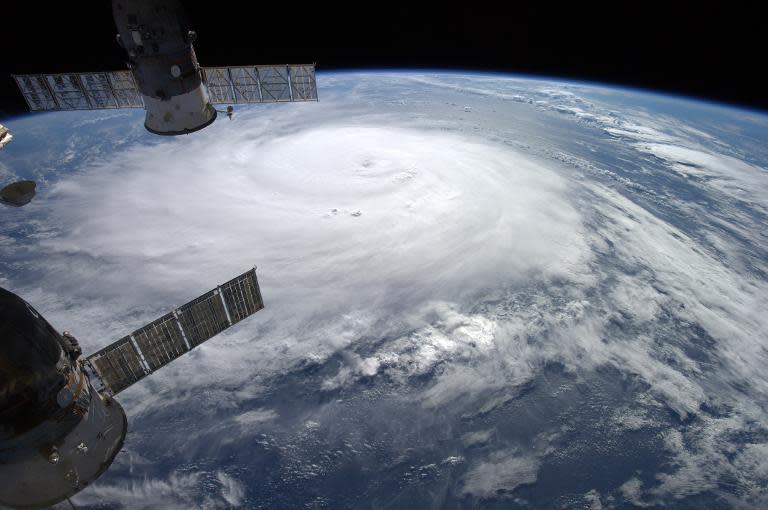 NASA image of Hurricane Gonzalo taken from the International Space Station by European Space Agency astronaut Alexander Gerst on October 16, 2014