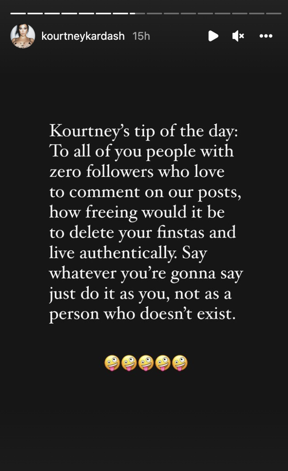 Kourtney Kardashian critica las cuentas anónimas de trolls en Instagram (Instagram / Kourtney Kardashian)