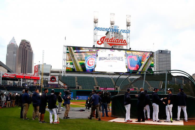 World Series ratings for Game 1 were way up compared to the past few years. (Getty Images/Jamie Squire)