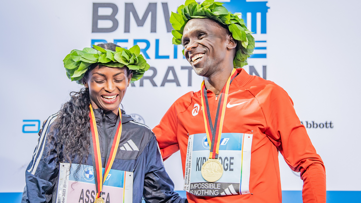 Tigst Assefa and Eliud Kipchoge Berlin Marathon 2023