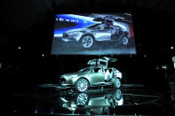 LOS ANGELES, CA - FEBRUARY 09: General view of the atmosphere during Tesla Worldwide Debut of Model X on February 9, 2012 in Los Angeles, California. (Photo by Jordan Strauss/Getty Images for Tesla)