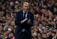 Soccer Football - La Liga Santander - Real Madrid vs SD Eibar - Santiago Bernabeu Stadium, Madrid, Spain - October 22, 2017 Real Madrid coach Zinedine Zidane REUTERS/Juan Medina