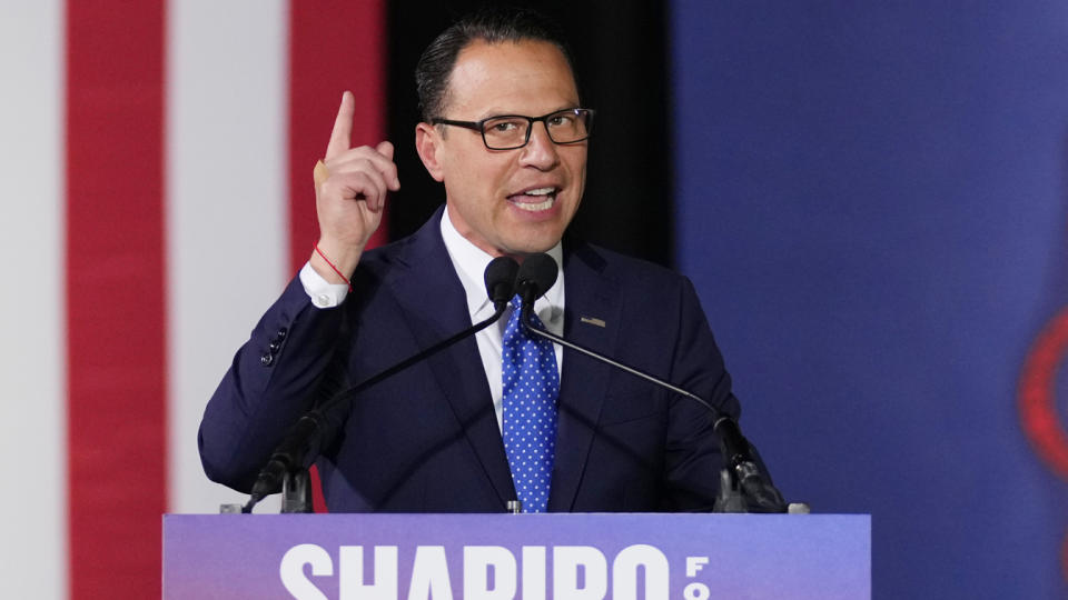 Pennsylvania Democratic gubernatorial candidate Josh Shapiro, the state's attorney general, attends an election night event, Tuesday, Nov. 8, 2022, in Oaks, Pa. (Matt Slocum/AP Photo)