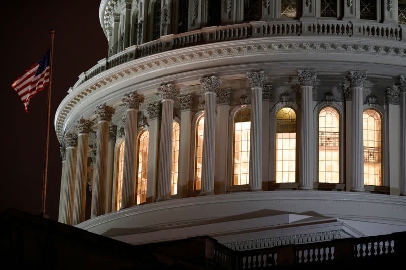 FILE PHOTO: The U.S. Capitol Building as seen ahead of a vote on the coronavirus (COVID-19) relief bill on Capitol Hill in Washington