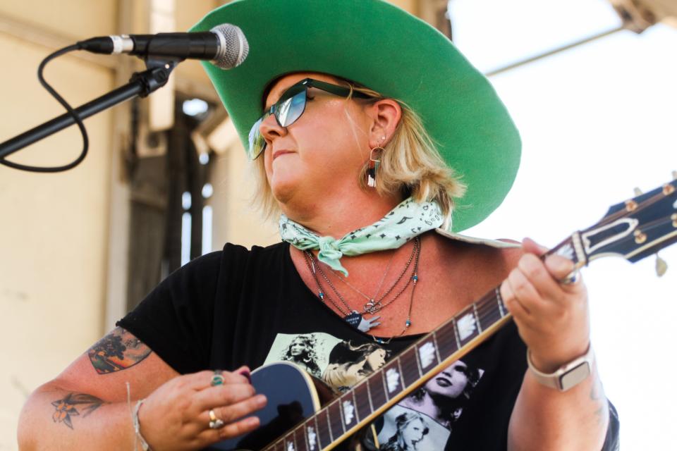 Meredith Shaw performs during the second day of the Biscuits Beats Brews festival on Sept. 29, 2023, in Rocheport