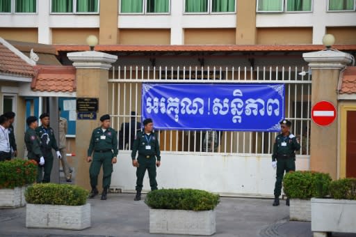 Cambodian opposition leader Kem Sokha's treason trial began under heavy security in Phnom Penh