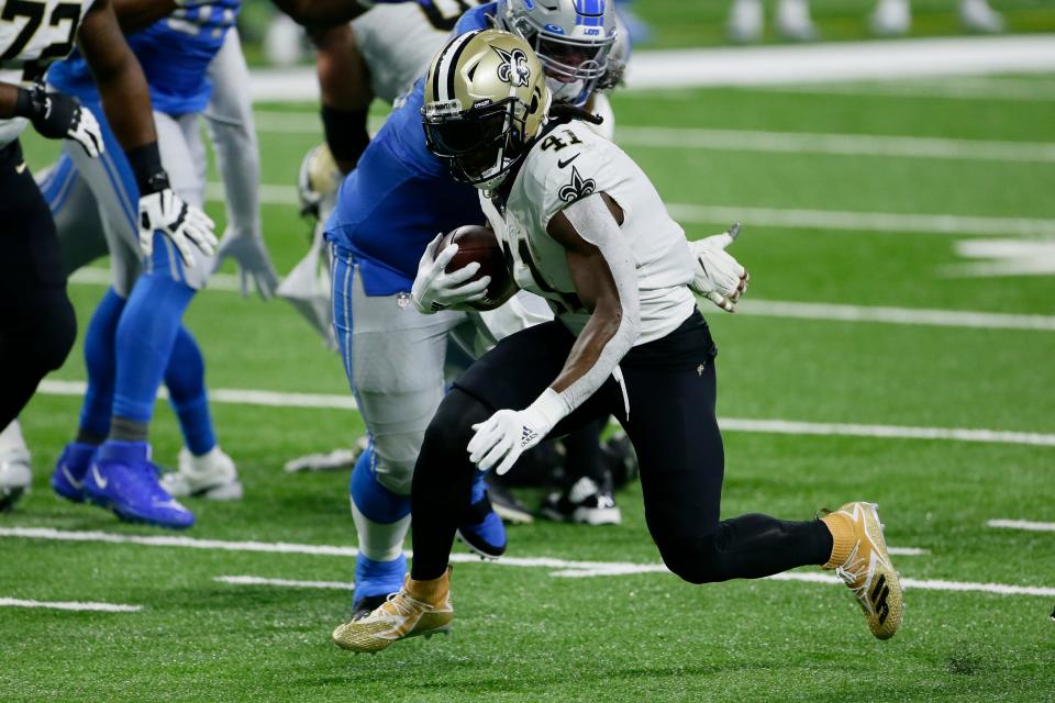 Will Alvin Kamara and the New Orleans Saints beat the Detroit Lions on Sunday? NFL Week 13 picks, predictions and odds weigh in on the game.
