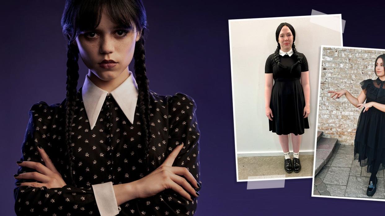 jenna ortega as wednesday addams, wednesday addams halloween costumes