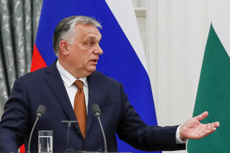 2022年2月，匈牙利總理奧爾班（Viktor Orbán）訪問俄羅斯（AP）