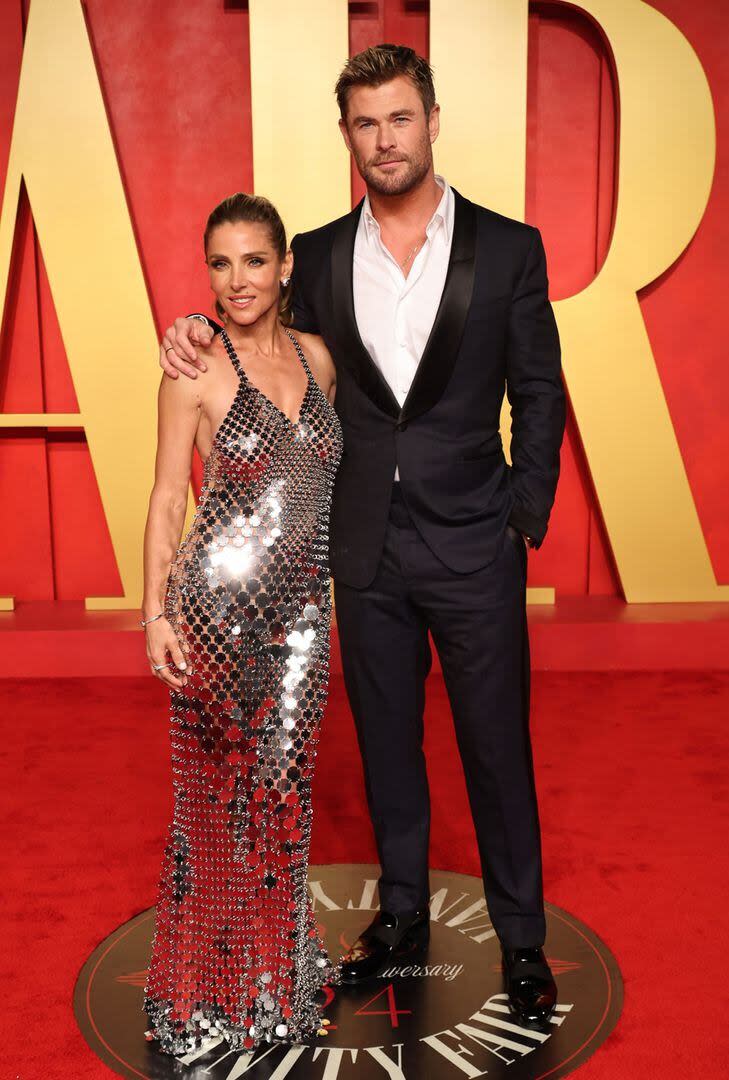 Elsa Pataky, espectacular con un diseño de Rabanne, junto a Chris Hemsworth