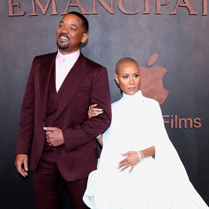 Will Smith y Jada Pinkett en la presentación de Emancipation