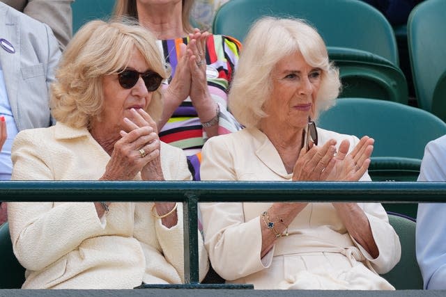 Annabel Elliot with Queen Camilla