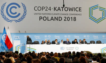 COP24 President Michal Kurtyka speaks during a final session of the COP24 U.N. Climate Change Conference 2018 in Katowice, Poland, December 15, 2018. REUTERS/Kacper Pempel