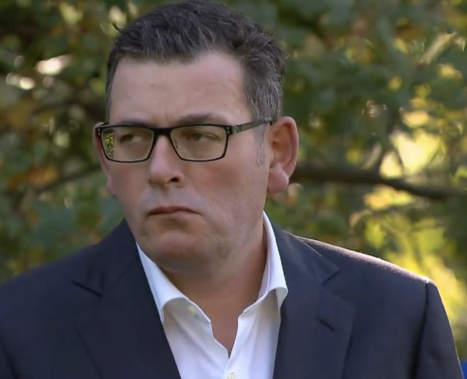 Victorian Premier Daniel Andrews was not impressed with reporters on Wednesday. Source: Nine News