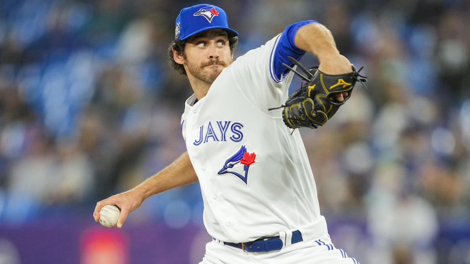 Jordan Romano has been nearly perfect for the Blue Jays to start the season. (Photo by Mark Blinch/Getty Images)