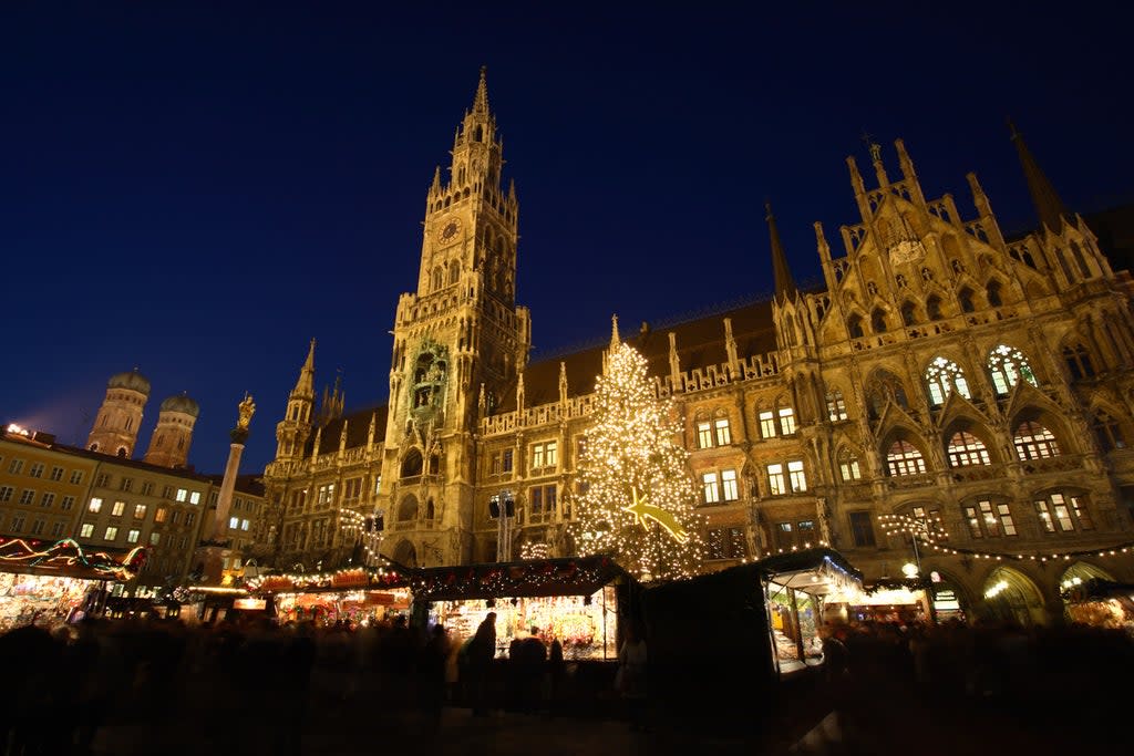 Christkindlmarkt market, at the Marienplatz in Munich (Getty Images)