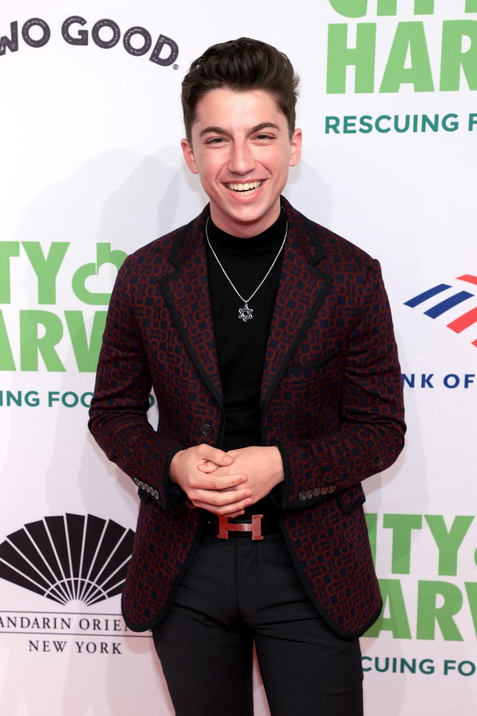 TikTok influencer Eitan Bernath attends the City Harvest Presents The 2022 Gala: Red Supper Club in New York City