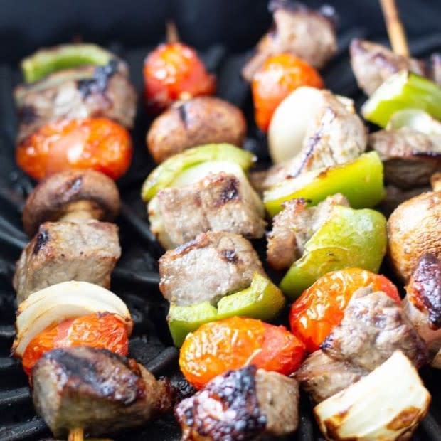 Grilled Frozen Burgers on a Ninja Grill - Girls Can Grill