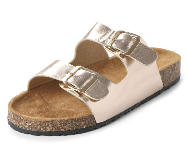 Rose gold enthusiasts will fall head over heels for this double-buckle sandal, as it features a shimmering double-strap silhouette. Plus, these sandals boast the ability to be dressed up or down, meaning you can wear them to the beach or to your next outdoor get-together with the fam.<br /><br /><a href="https://yhoo.it/3ioYgxA" target="_blank" rel="noopener noreferrer"><strong>Big Lots Women&rsquo;s Gold Double-Buckle Sandals, $12</strong></a>