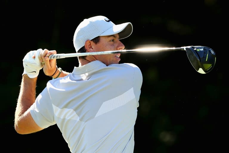 Rory McIlroy of Northern Ireland plays his shot from the 14th tee during the first round of the Travelers Championship, at TPC River Highlands in Cromwell, Connecticut, on June 22, 2017