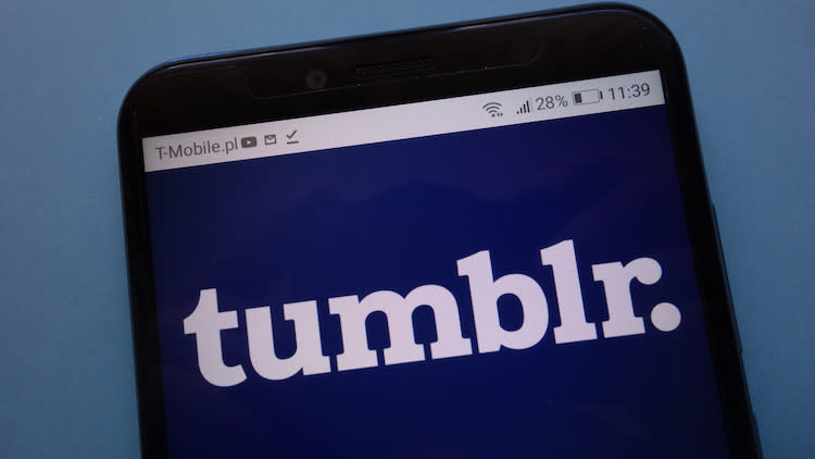 Tumblr on smartphone