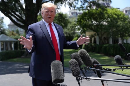 U.S. President Trump departs for travel to Japan from the White House in Washington