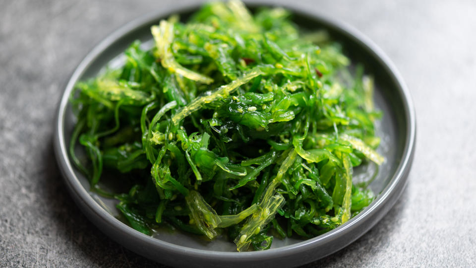 Seaweed on a plate