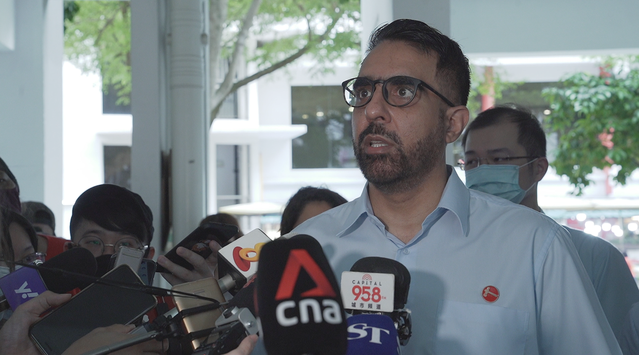 Workers' Party chief Pritam Singh speaking at a media doorstop on Tuesday (7 July). (PHOTO: Nicholas Tan for Yahoo News Singapore)