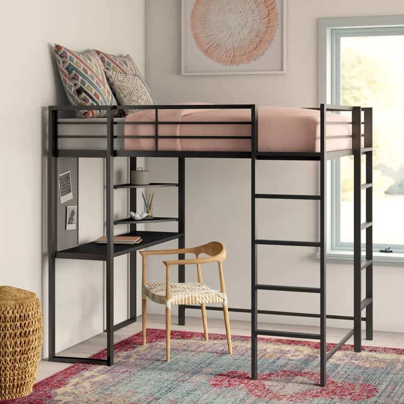 Cato Loft Bed with Bookcase