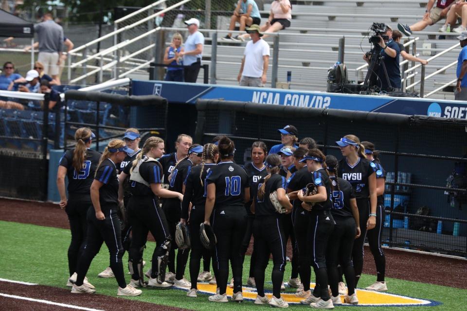 The GVSU softball team lost in the first game of the NCAA championship series on Tuesday.