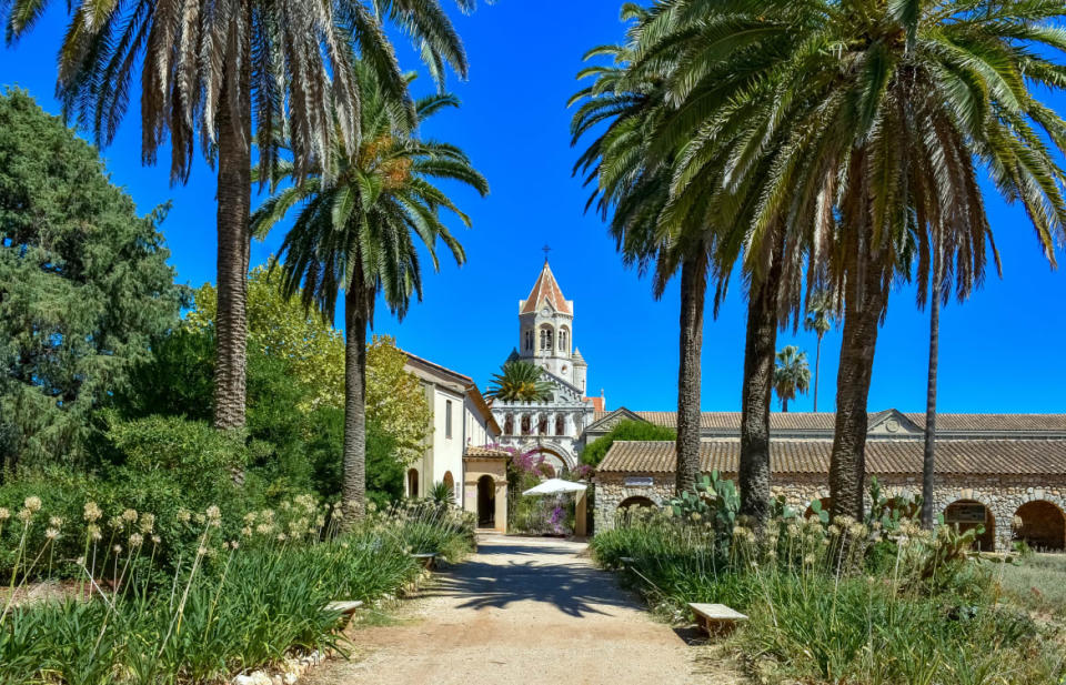 <div class="inline-image__caption"><p>Abbey of Lerins on the island of Isle St Honorat off the coast of Cannes in Cote d'Azur, French Riviera</p></div> <div class="inline-image__credit">Smartshots International</div>
