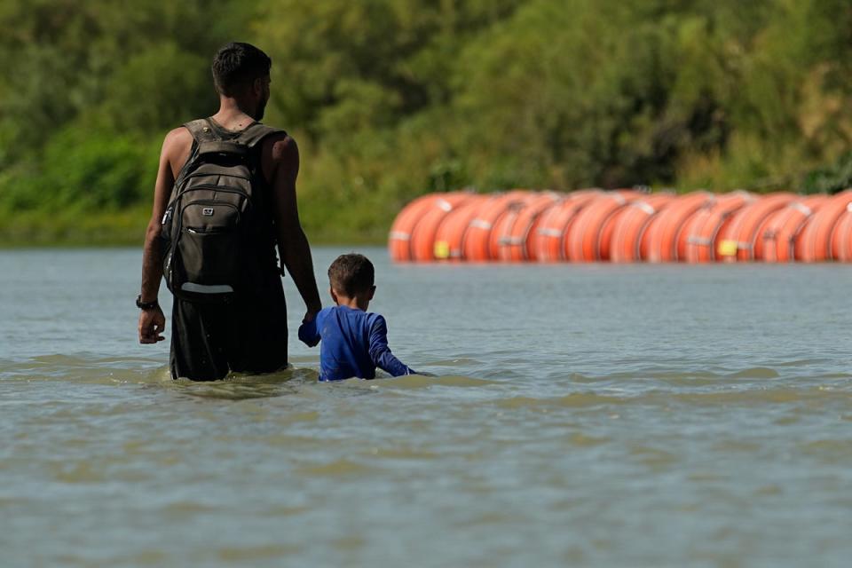 The Department of Justice has sued Texas over installation of floating border barrier in Rio Grande (Copyright 2023 The Associated Press. All rights reserved)