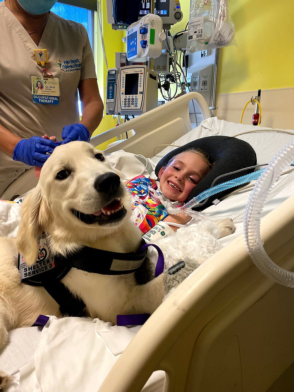 Memphis Rose and her service dog, Juliet
