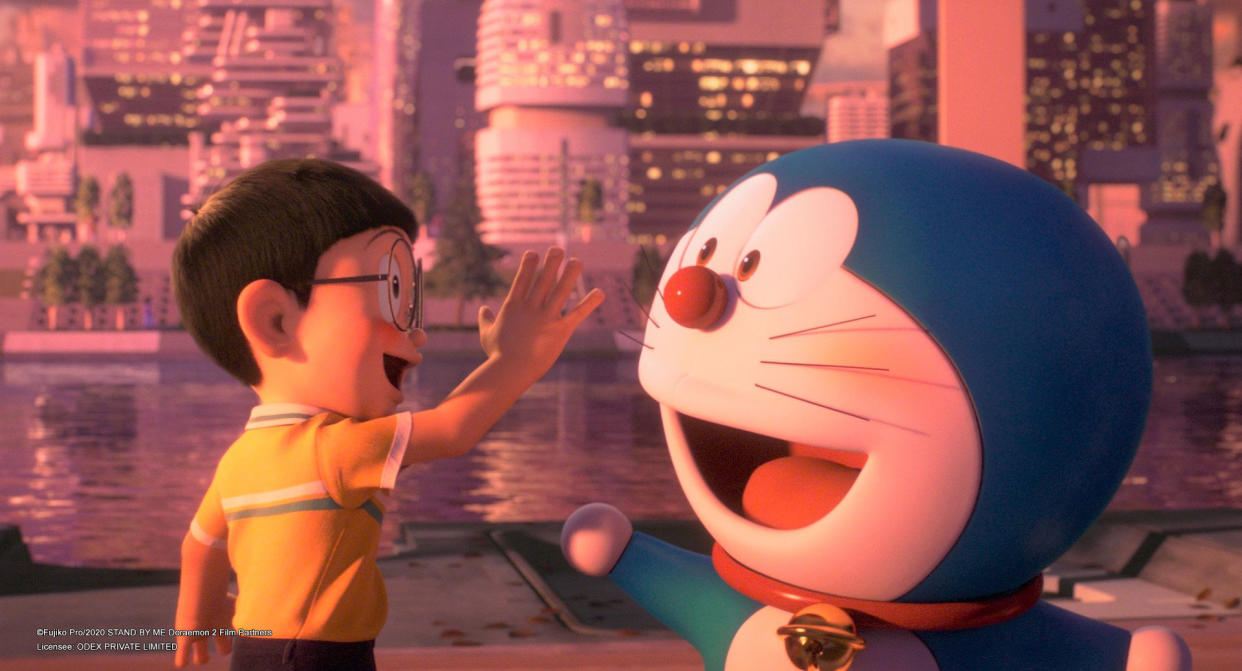 Nobita (Megumi Oohara) and Doraemon (Wasabi Mizuta) in Stand By Me Doraemon 2. (PHOTO: Odex)