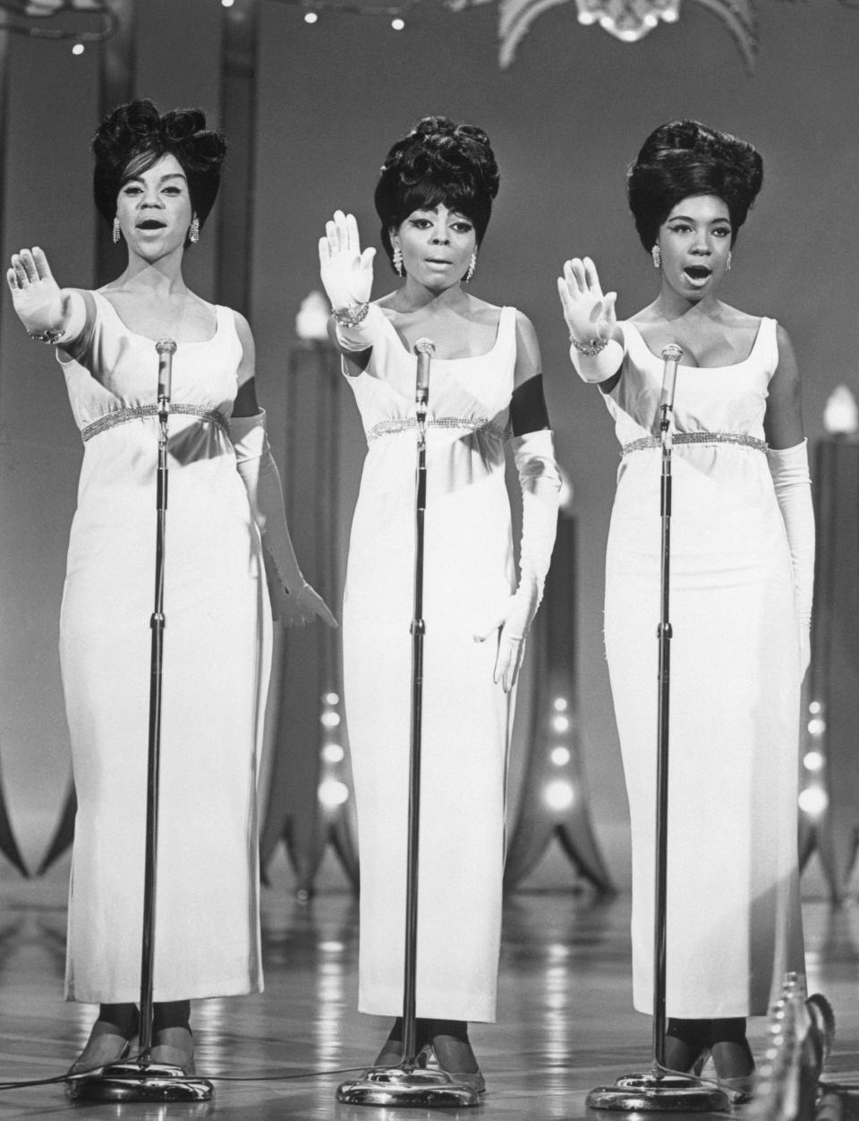 The Supremes: Florence Ballard, Diana Ross and Mary Wilson, circa 1965.