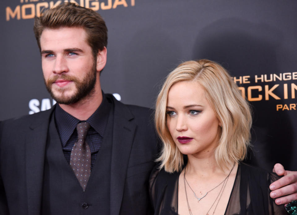 Liam Hemsworth y Jennifer Lawrence