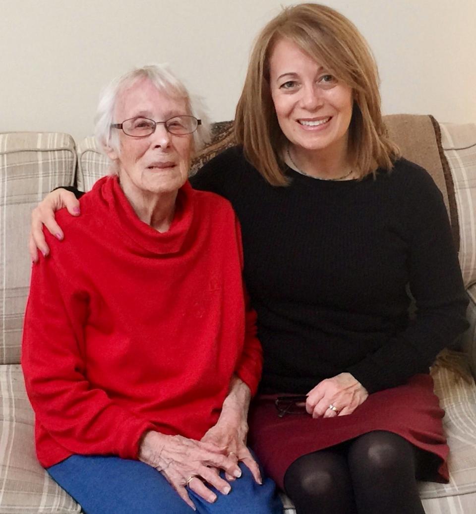 Irene Burke with her granddaughter, Cheryle Gallagher.