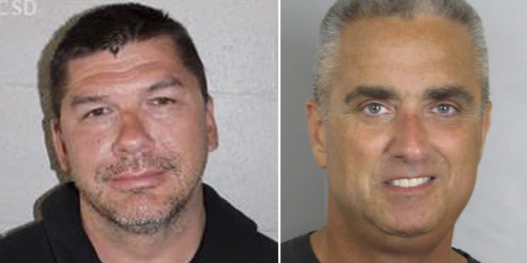 Booking photos of Anthony Silva, the mayor of Stockton, Calif., and Richard “Scott” Silverthorne, mayor of Fairfax, Va., on Thursday, Aug. 4, 2016. (Photos: Amador County Sheriff's Office; Fairfax County, Va., Police Department via AP)