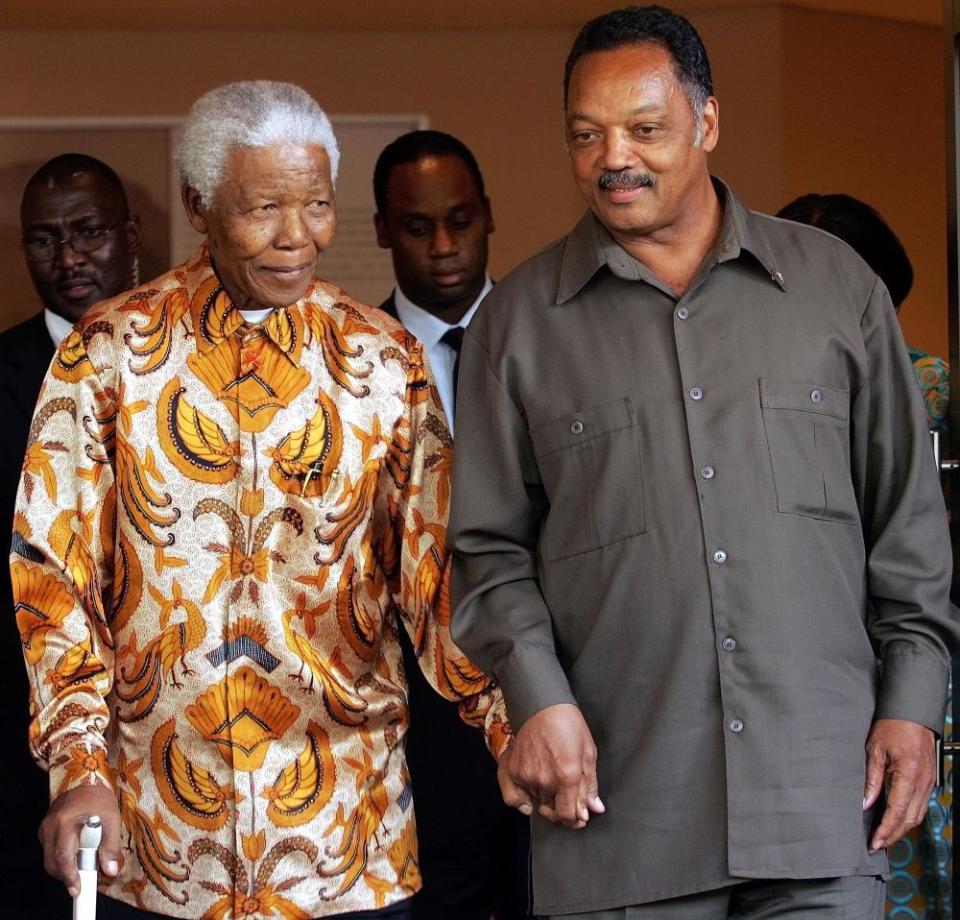 With Nelson Mandela in 2005.