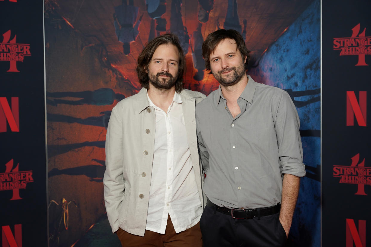 Matt Duffer and Ross Duffer attend Netflix's Stranger Things SAG event, 2022. (Photo by Presley Ann/Getty Images for Netflix)