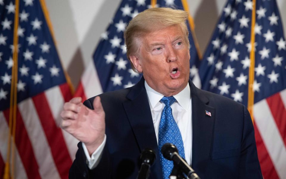 US President Donald Trump speaks during a press conference - AFP/AFP