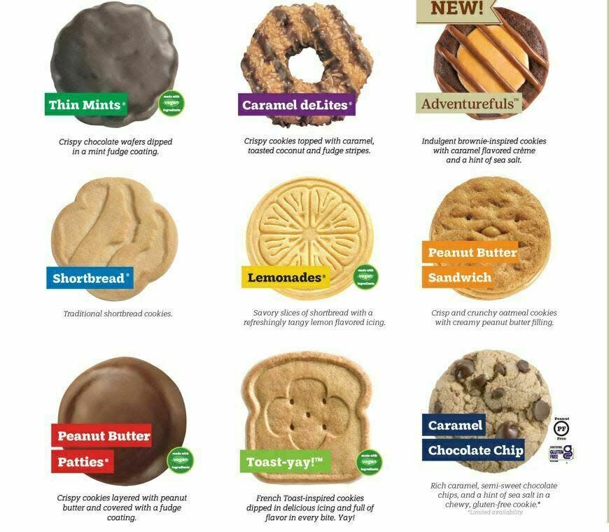 The 2022 Girl Scout Cookie lineup will include old favorites like Thin Mints and the new “Adventurefuls."