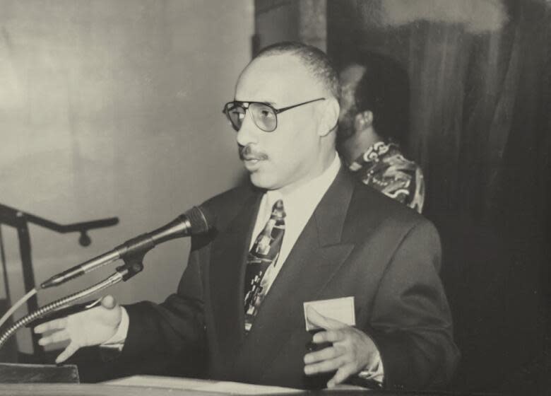 Los Angeles, California, 1998-Michael E. Neely photographed at Kedren Community Health in the Tom Bradley Auditorium, in Los Angeles, CA. The site is located at 4211 South Avalon Boulevard, Los Angeles, CA 90011 (Cheryl Branch)