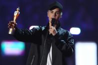 Justin Bieber's "Sorry" is the sixth most watched video ever on YouTube