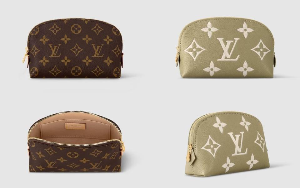 LOUIS VUITTON化妝包PM NT$18,200(左)＼LOUIS VUITTON Pochette Cosmétique PM NT$27,800(右) Photo Via:LOUIS VUITTON