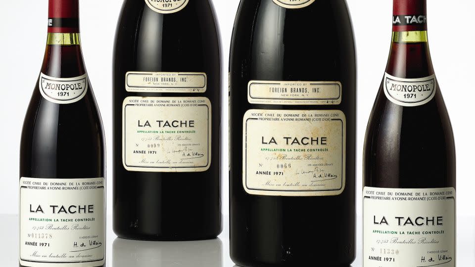 The collection includes some of the "most sought-after and iconic vintages" ever produced at the La Tâche vineyard, Sotheby's said. - Courtesy Sotheby's