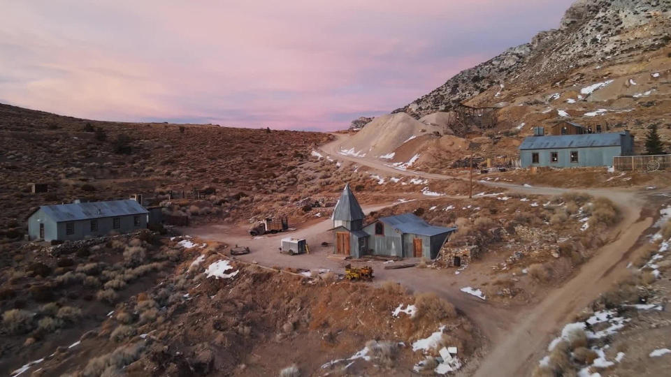 The mining town of Cerro Gordo, in the Inyo Mountains above Death Valley, was formed in the 1860s after silver was discovered there.  / Credit: CBS News
