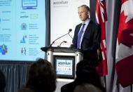 <p>No. 17: Accenture <br> Company Rating: 4.1 <br> Bill Morris, Canada President and Senior Managing Director, Accenture, in Toronto, Tuesday, January 19, 2016, announces a C$1.4 million grant to ACCES Employment to help develop a new digital platform that will deliver skills training and professional services to more than 56,000 new Canadians seeking employment over the next two years. (The Canadian Press Images PHOTO/Accenture) </p>
