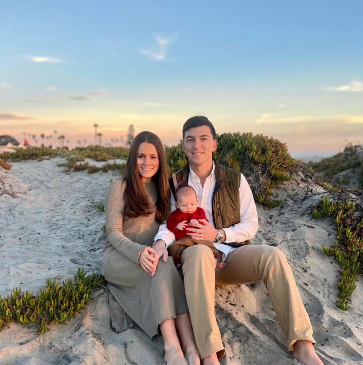 An undated photo of Miguel Nava with his wife, Ryann, and their son, Luca. (Courtesy of T. Petkus)