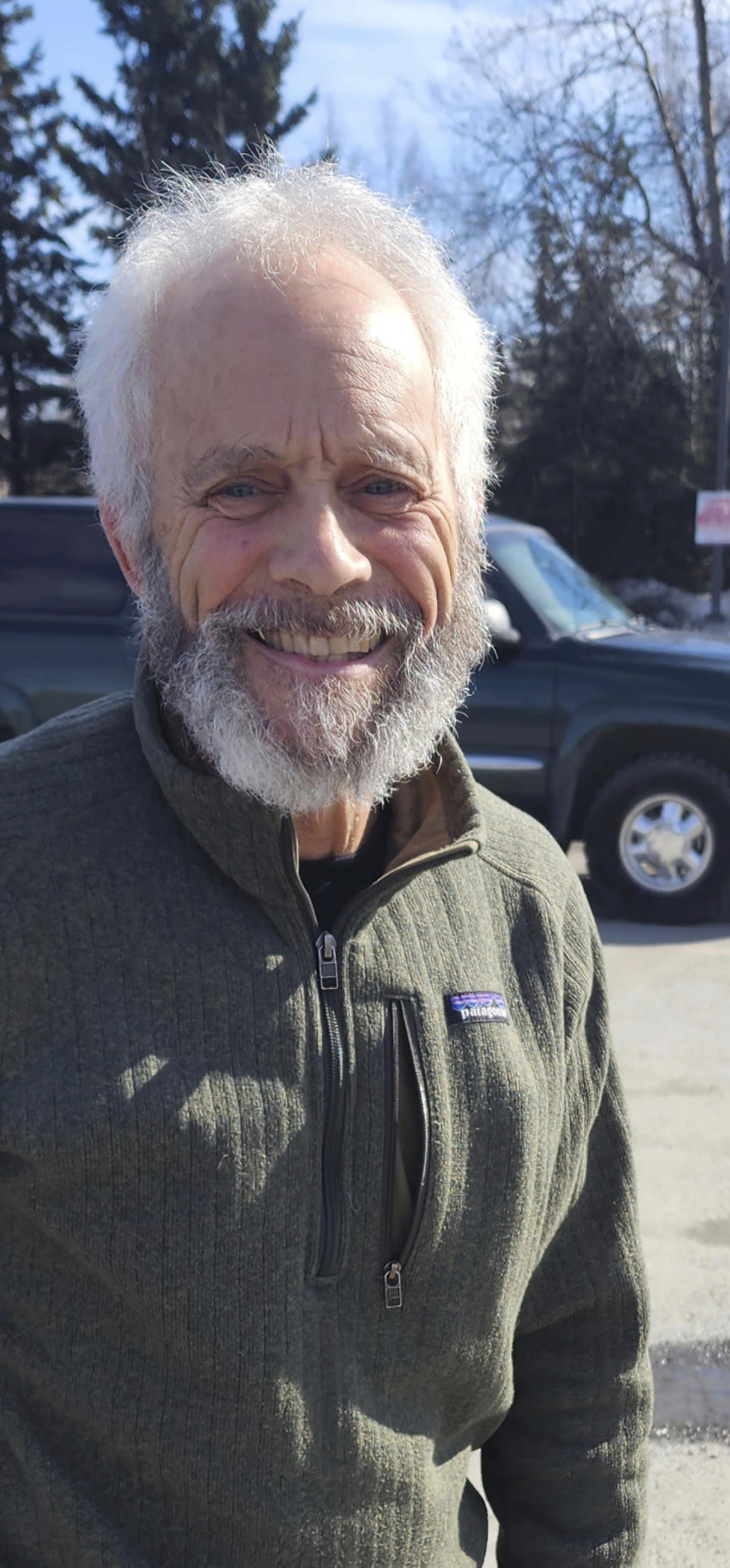 This 2023 photo provided by Nate Spence-Chorman shows his father, Dale Chorman, in Anchorage, Alaska. Dale Chorman was attempting to photograph a moose and her newborn twins when the moose killed Chorman Sunday, May 19, 2024, in Homer, Alaska. (Nate Spence-Chorman via AP)